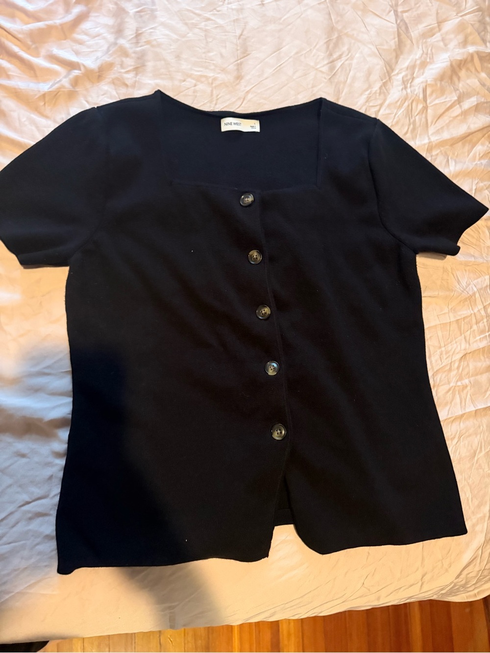 Ribbed Square Neck Top